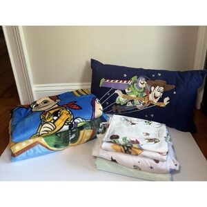 Pottery Barn Kids & Disney Pixar Toy‎ Story Toddler Bed Set 7pc Read Description